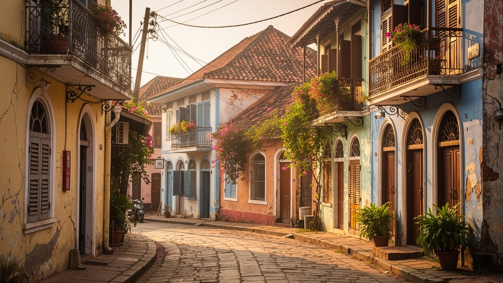 Portuguese colonial architecture in old Vasai quarters